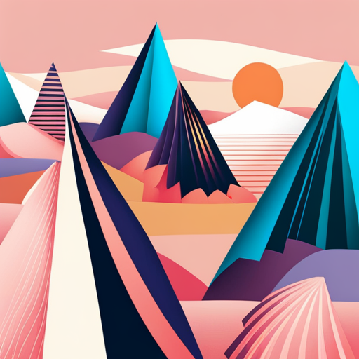 An AI generated image representing "Floral graphic illustration, using minimalist shapes and pastel colours, lines, and a strong summer energy."