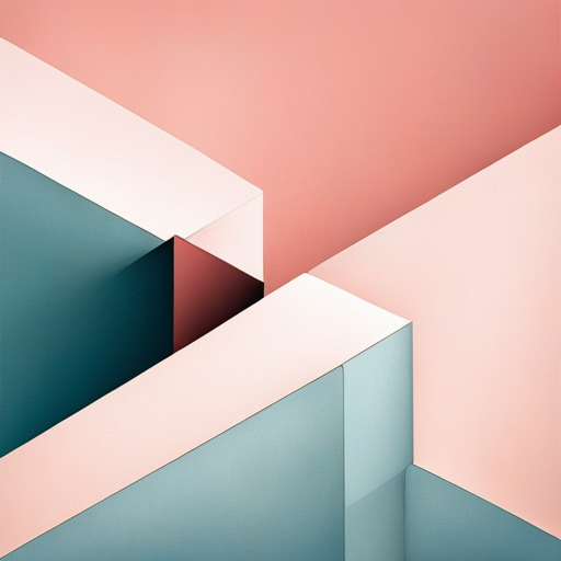 An AI generated image representing "Geometric shapes, pastel colours, muted tones. "
