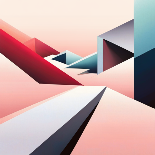 An AI generated image representing "Geometric shapes, pastel colours, muted tones. "