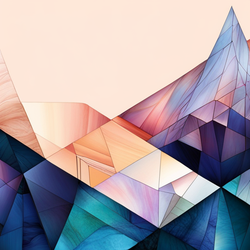 An AI generated image representing "Geometric shapes, marble texture, pastel colours, muted tones. "
